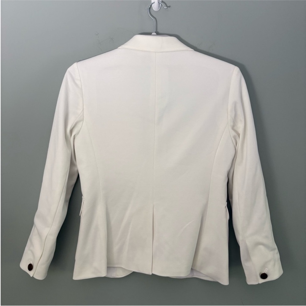 NWT Rag & Bone Nancy Knit Blazer White Size 2 Structured Stretch Jacket - Picture 9 of 12